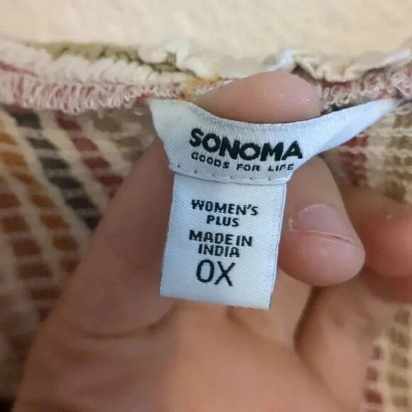 Sonoma Beachy Striped Sundress with Pockets size 0X - Picture 4 of 6